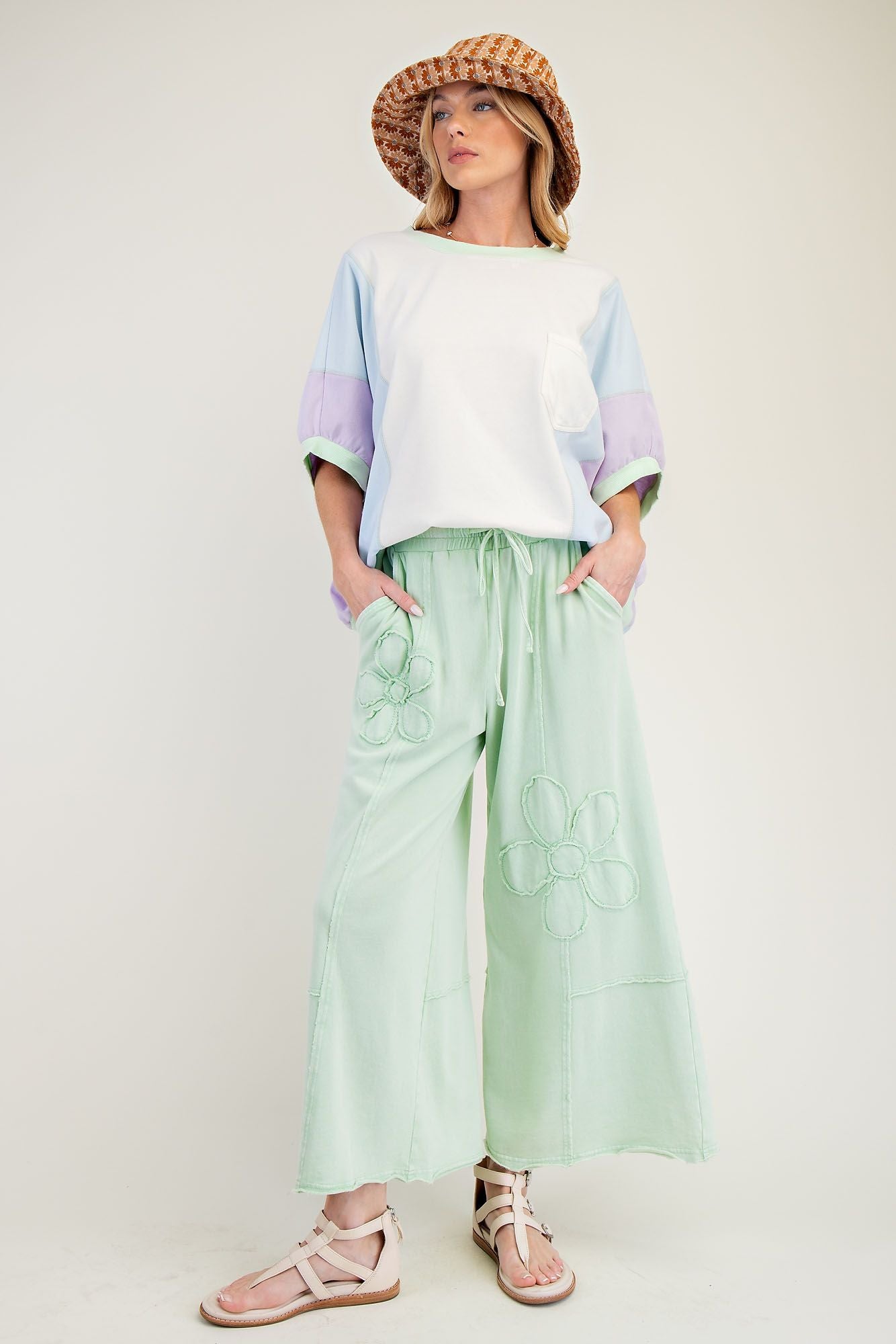 Flower Pear Colored Pants