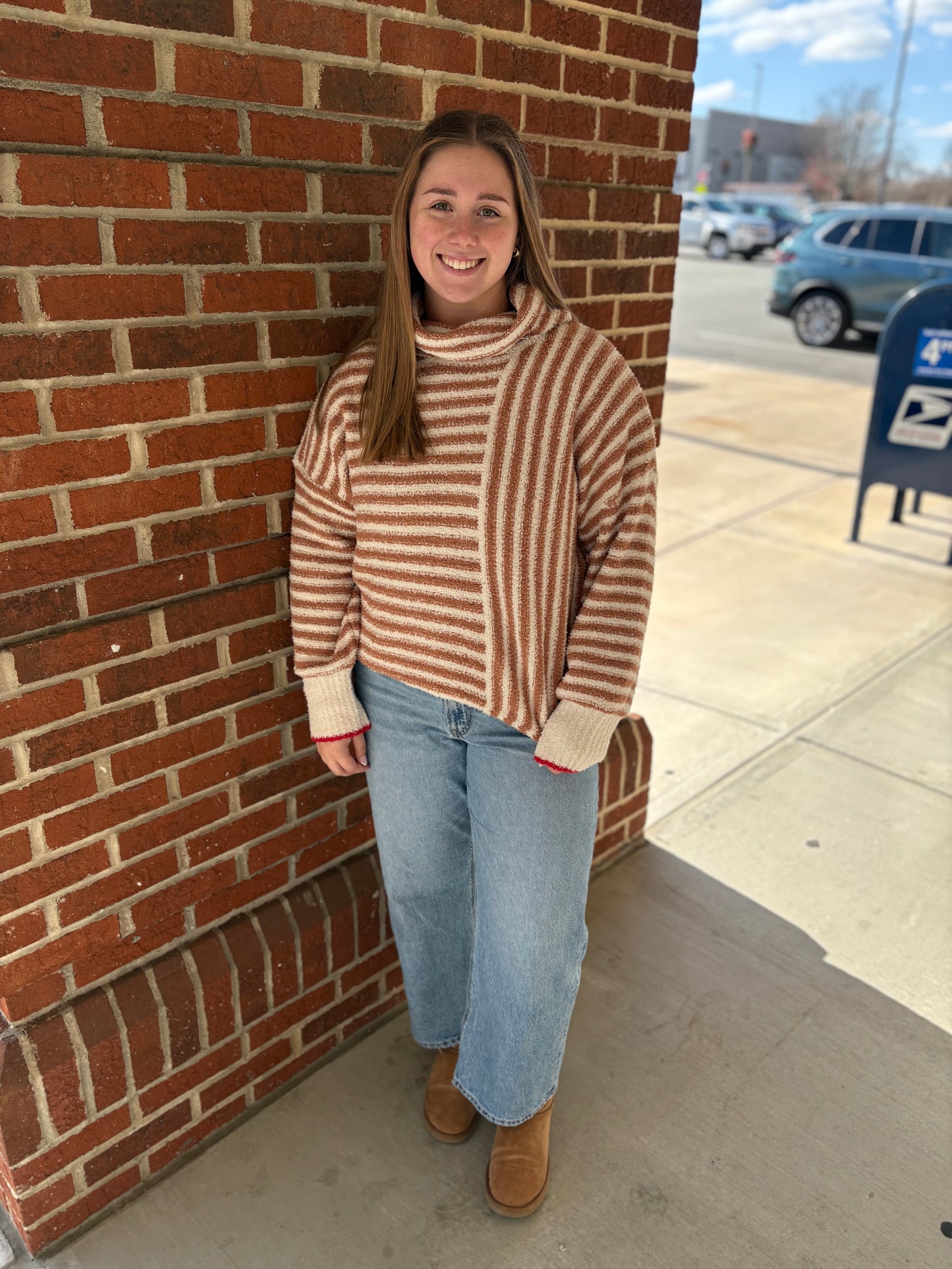 Striped Knit Sweater Top