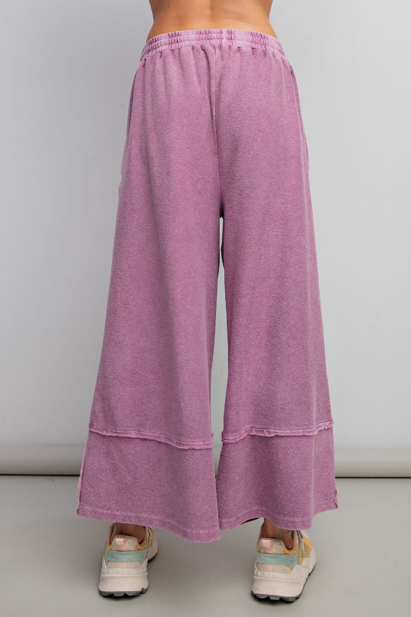 Wildberry Mineral Washed Wide Leg Pants