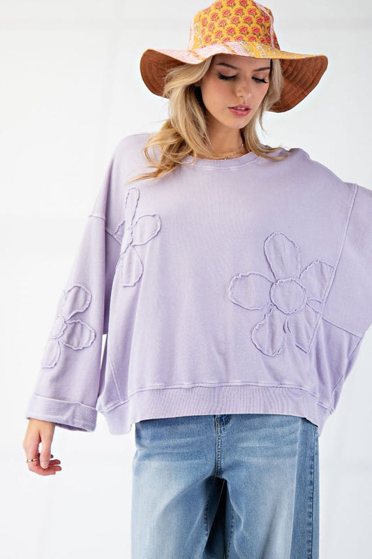 Purple 3/4 Sleeve Flower stop