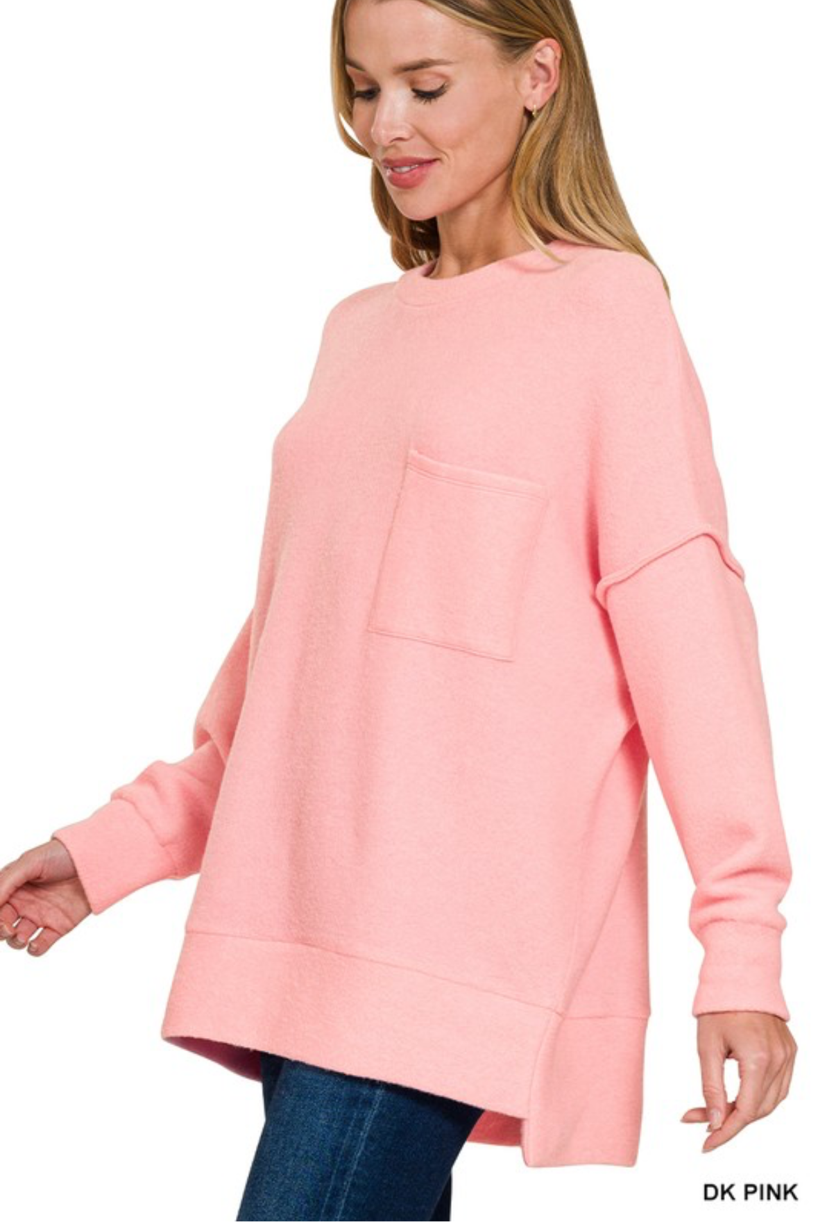 Peach Melange Sweater