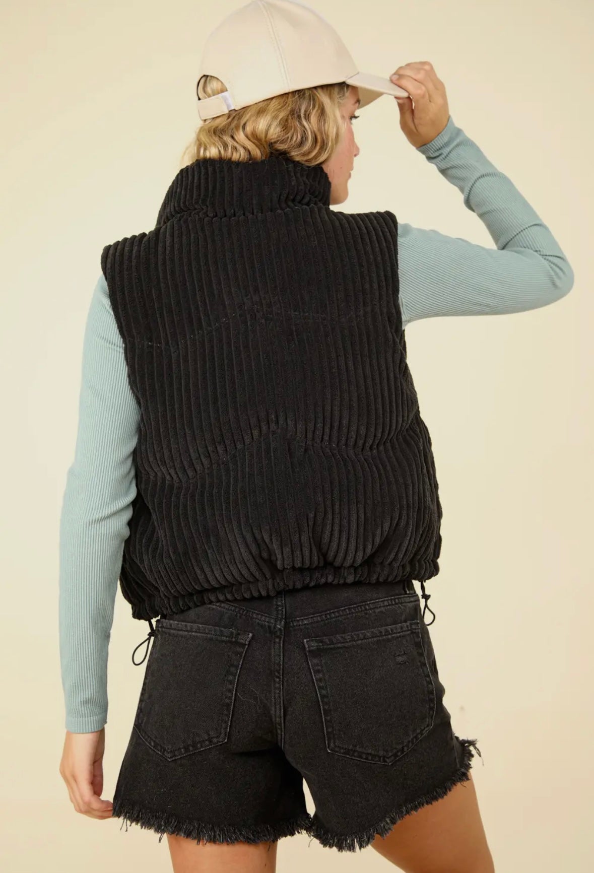 Padded Corduroy Puffer Vest