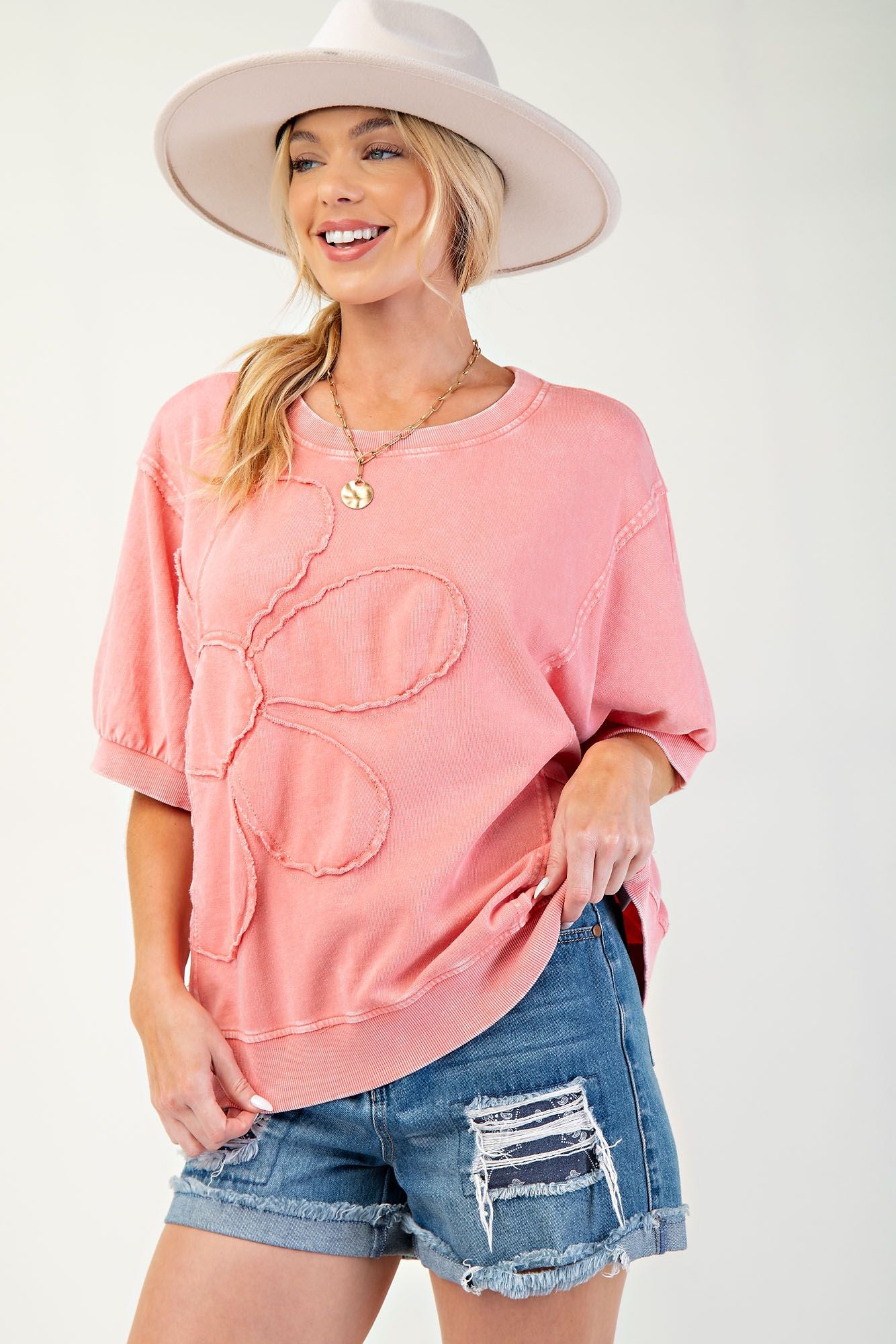 Rose Daisy Patch Top